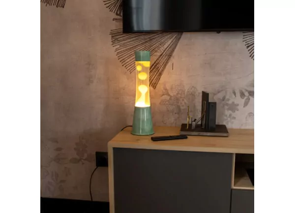 Lámpara de lava verde menta COLUMBA