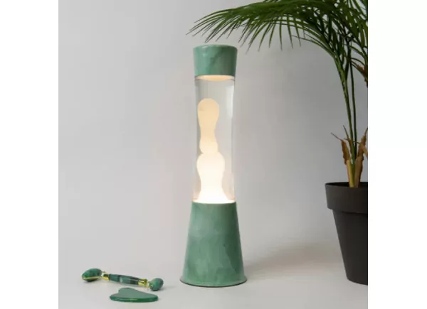 Lámpara de lava verde menta COLUMBA