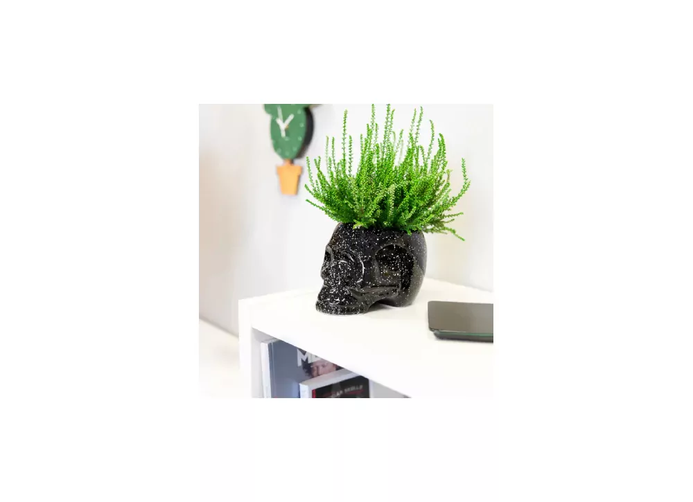 Macetero calavera estilo galaxia LUNI