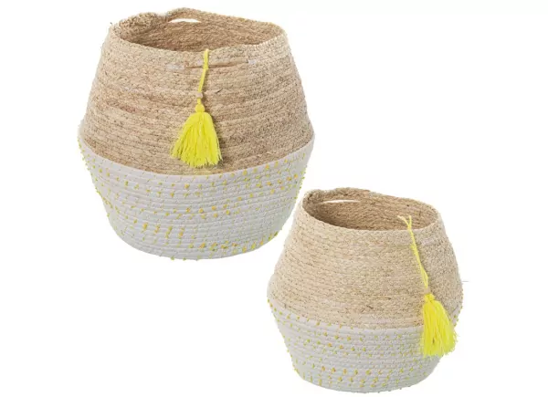 Set de 2 cestos de ratán COZY Set de 2 cestos de ratán COZY