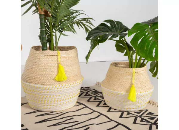 Set de 2 cestos de ratán COZY Set de 2 cestos de ratán COZY