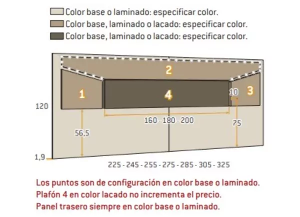 Dormitorio de matrimonio con leds ASIA Dormitorio de matrimonio con leds ASIA