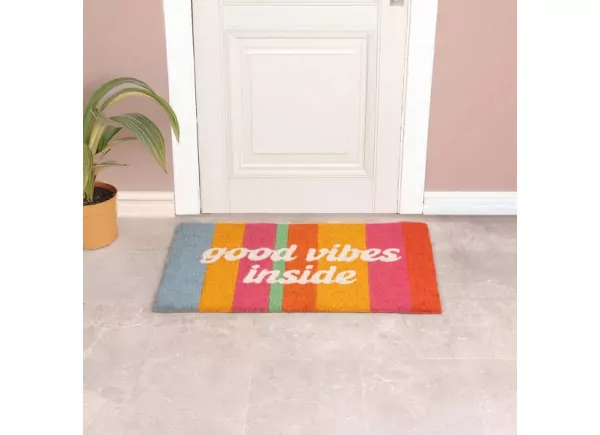 Felpudo multicolor GOOD VIBES Felpudo multicolor GOOD VIBES