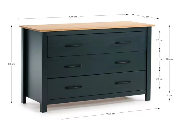 Cómoda de 3 cajones RANDA