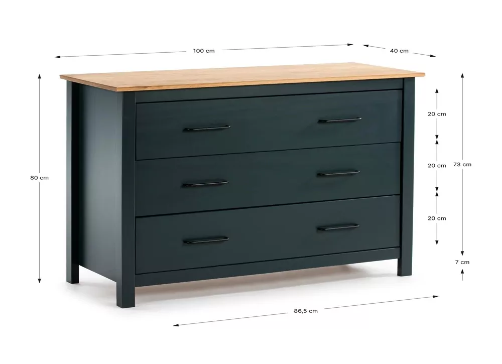Cómoda de 3 cajones RANDA