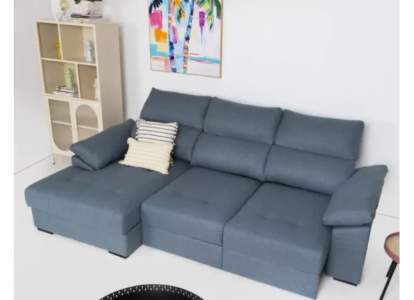 Sofá chaise longue com assentos deslizantes ZIP Sofá chaise longue com assentos deslizantes ZIP