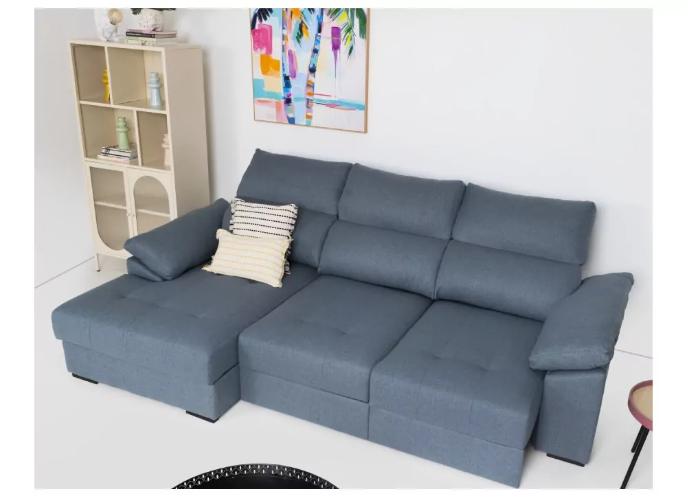 Sofá chaise longue com assentos deslizantes ZIP Sofá chaise longue com assentos deslizantes ZIP