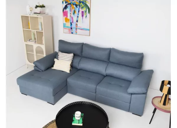 Sofá chaise longue com assentos deslizantes ZIP