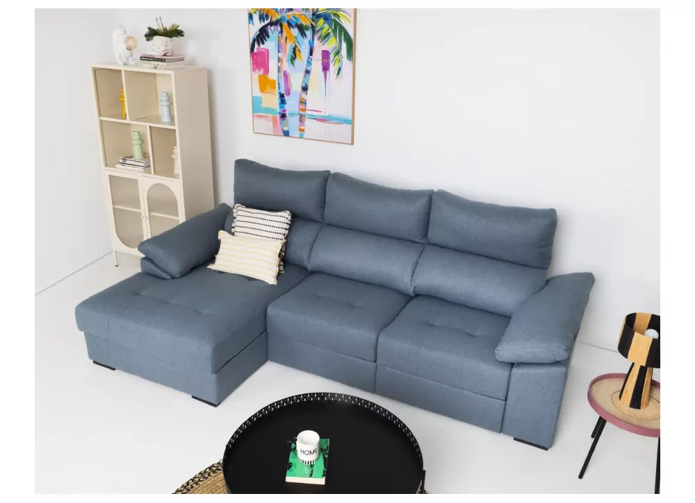Sofá chaise longue com assentos deslizantes ZIP