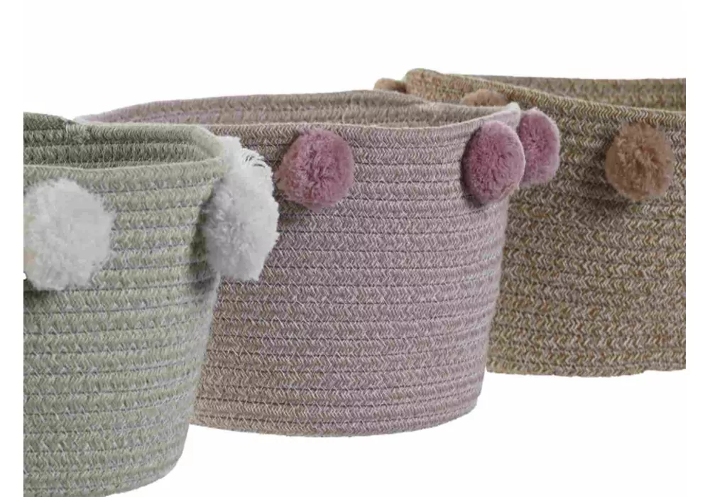 Cesta con pompones TEKA Cesta con pompones TEKA