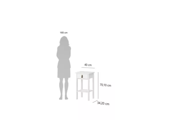 Mesita de noche 1 cajón LILLA Mesita de noche 1 cajón LILLA