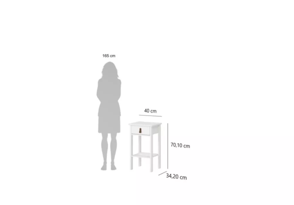 Mesita de noche 1 cajón LILLA Mesita de noche 1 cajón LILLA