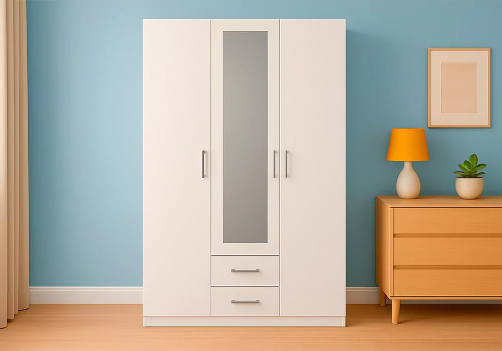 Armario 3 puertas batientes 2 cajones y luna MALLORCA Armario 3 puertas batientes 2 cajones y luna MALLORCA
