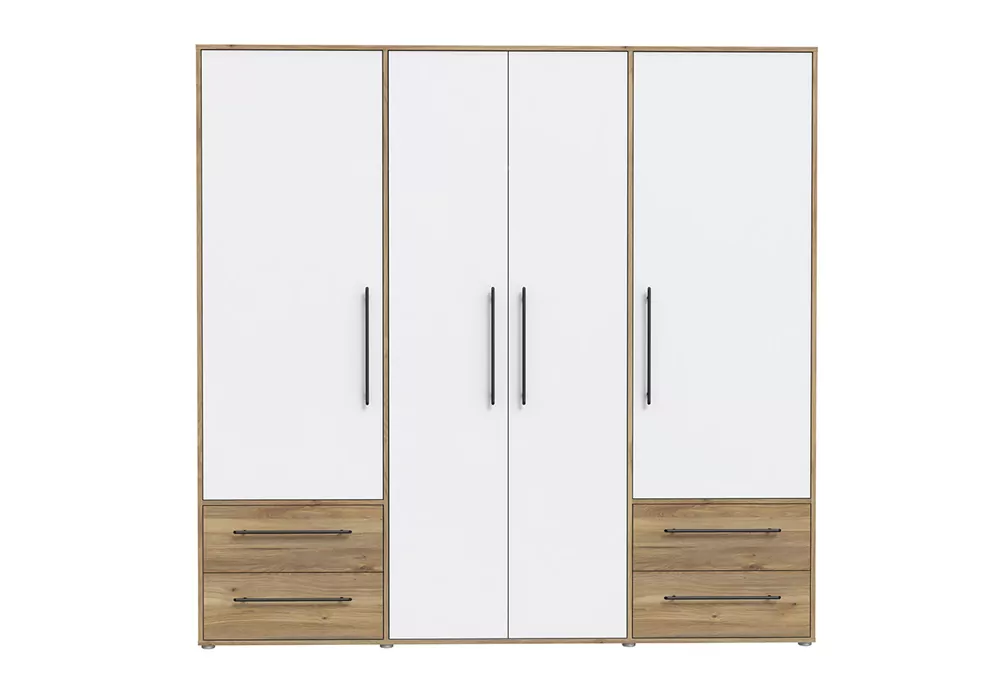 Roupeiro com 4 portas e 4 gavetas PRIMAVERA