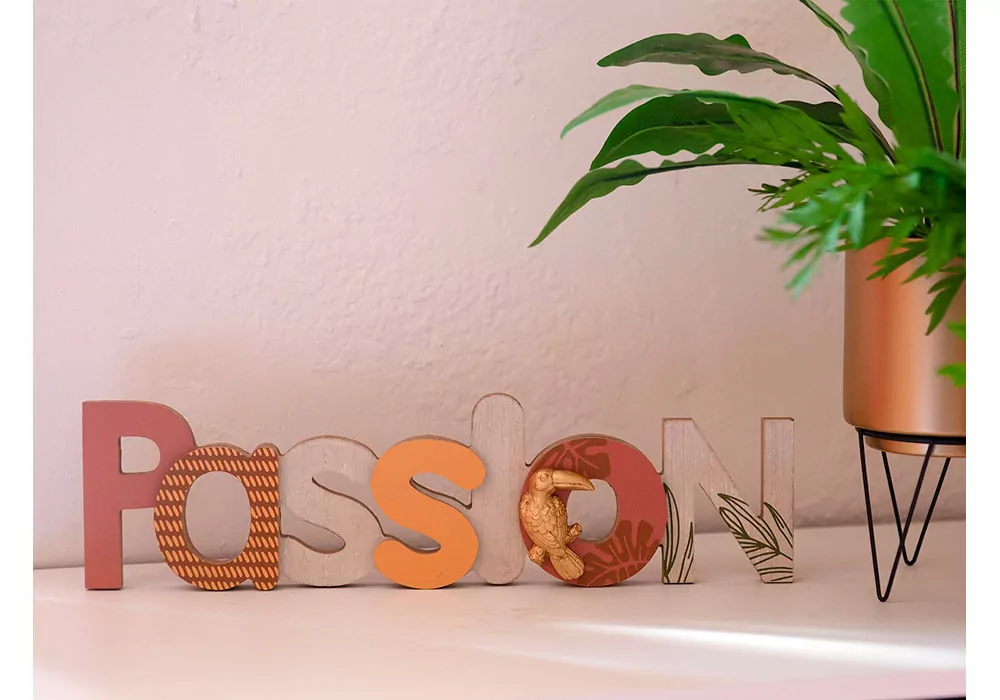 Decoración de letras PASSION Decoración de letras PASSION