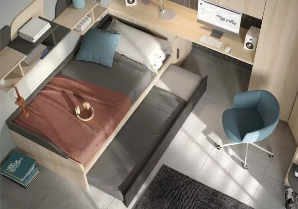 Cama de ninho com coroa e arraste de 90 ou 105 PLUS Cama de ninho com coroa e arraste de 90 ou 105 PLUS