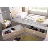 Cama de nide 90 ou 105 com duas gavetas com rodas CLEO Cama de nide 90 ou 105 com duas gavetas com rodas CLEO
