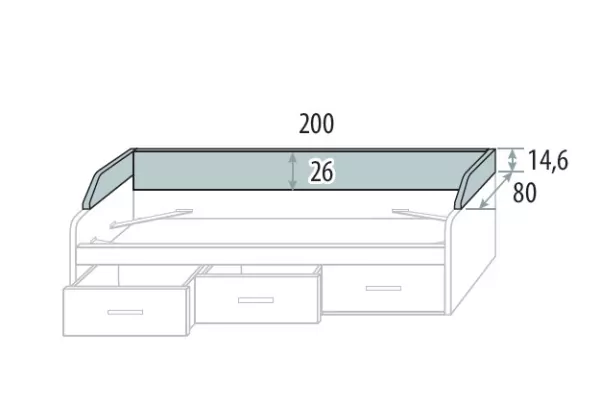 Cama nido de 90 ó 105 con tres cajones corban PLUS Cama nido de 90 ó 105 con tres cajones corban PLUS