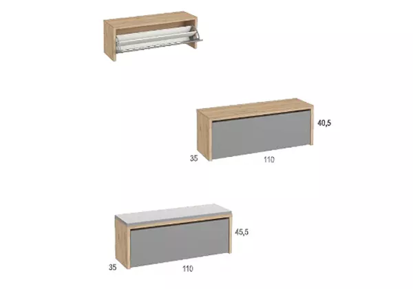 Arcón zapatero para pie de cama BASS Arcón zapatero para pie de cama BASS