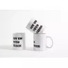 Taza divertida blanca con letras negras GENIO Taza divertida blanca con letras negras GENIO