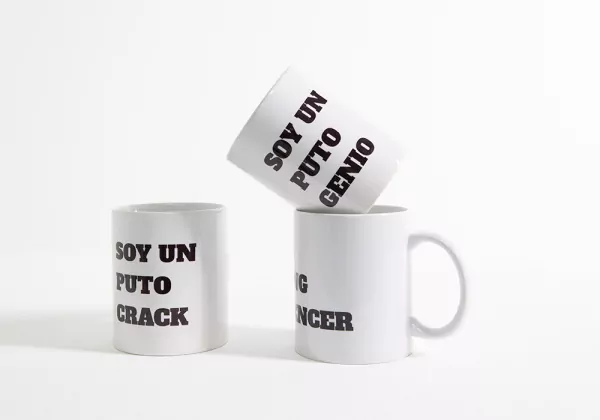 Taza divertida blanca con letras negras GAMER Taza divertida blanca con letras negras GAMER