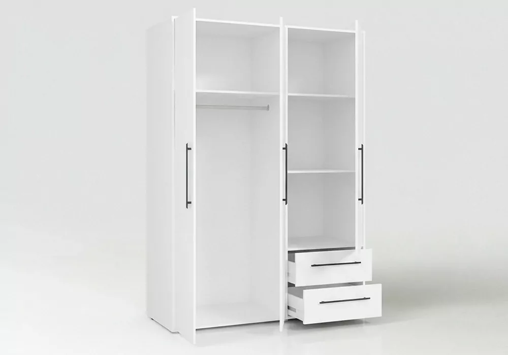 Armario 3 puertas batientes y 2 cajones PRIMAVERA