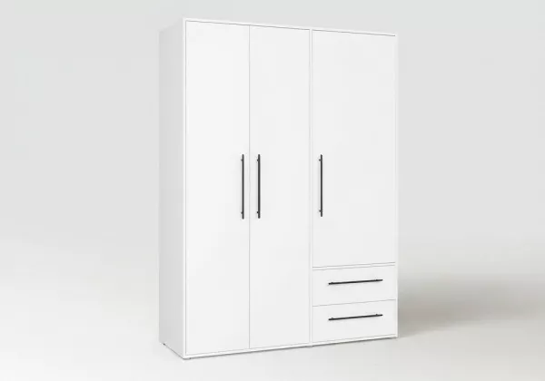 Armario 3 puertas batientes y 2 cajones PRIMAVERA