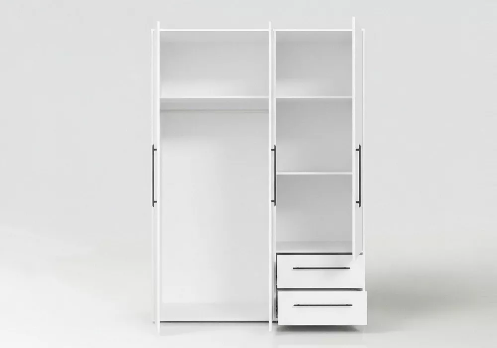 Armario 3 puertas batientes y 2 cajones PRIMAVERA