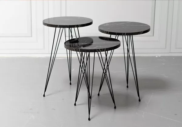 SET DE TRES MESAS AUXILIARES ELLIOT SET DE TRES MESAS AUXILIARES ELLIOT