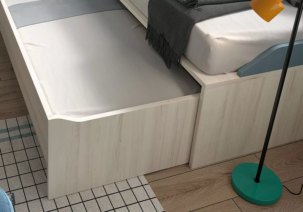 Cama compacta de 90 ó 105 con nido oculto y 2 cajones CORBAN PLUS Cama compacta de 90 ó 105 con nido oculto y 2 cajones CORBAN PLUS
