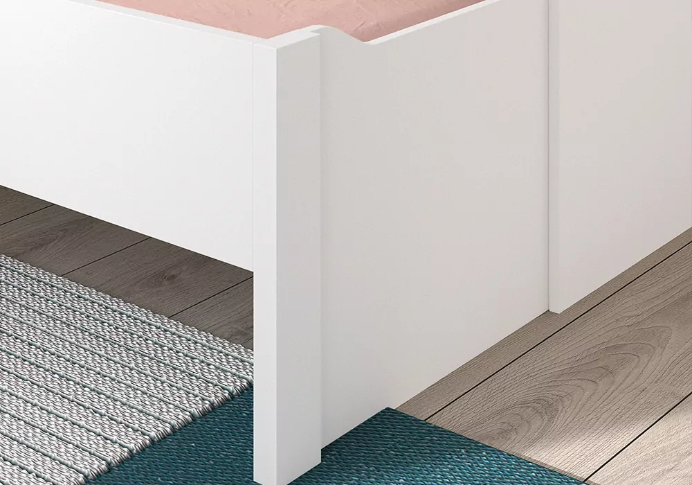 Cama compacta de 90 ou 105 com cama auxiliar oculta e 2 gavetas CORBAN PLUS