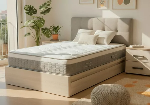 colchão de molas louvadas frescas DUAL ZEN