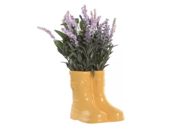 Pote de cerâmica com planta de BOOT Pote de cerâmica com planta de BOOT