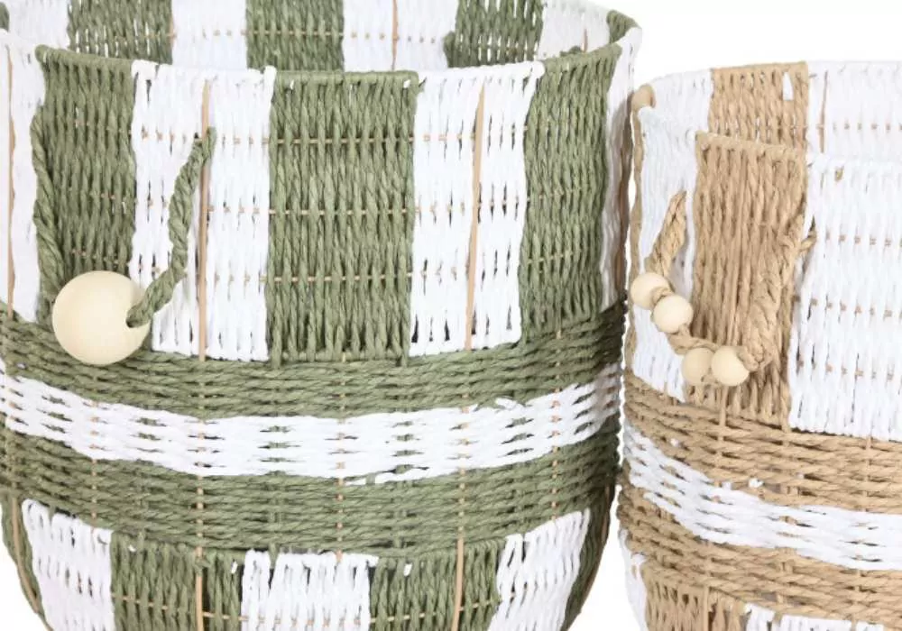 Set 2 cestas de fibra ORGANIC