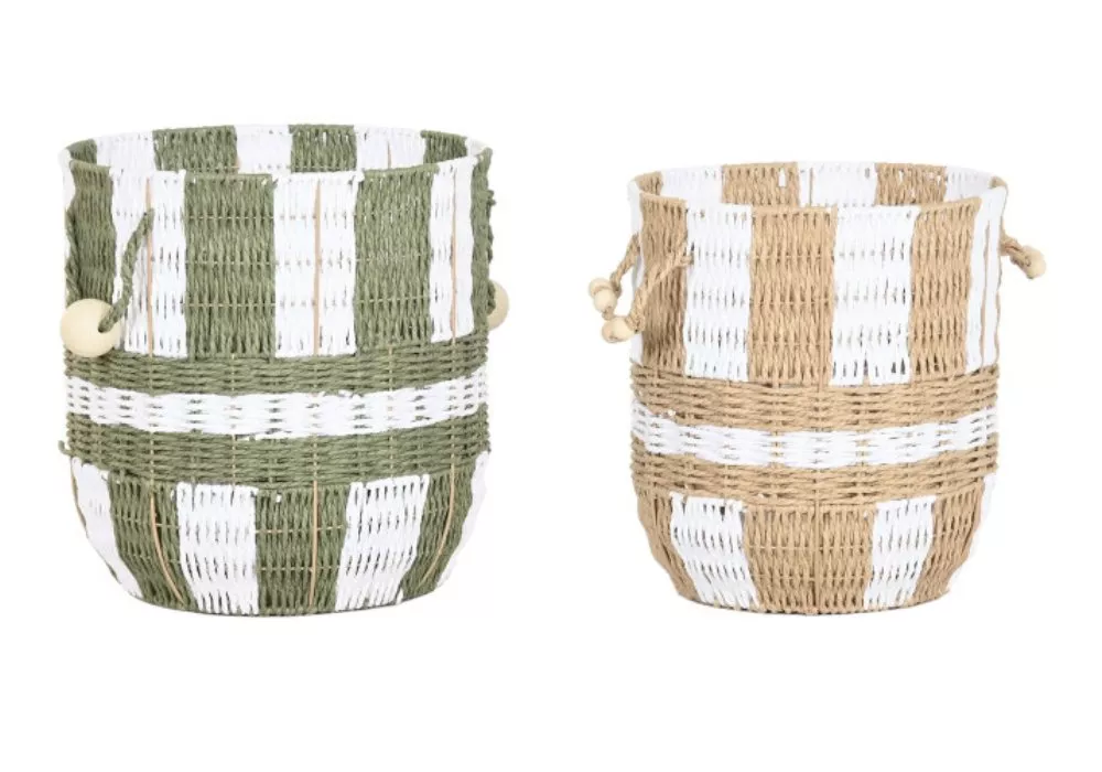 Set 2 cestas de fibra ORGANIC