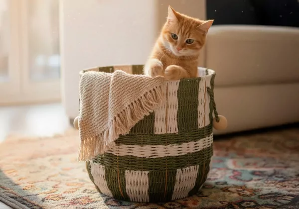 Cesta de fibra orgânica Cesta de fibra orgânica