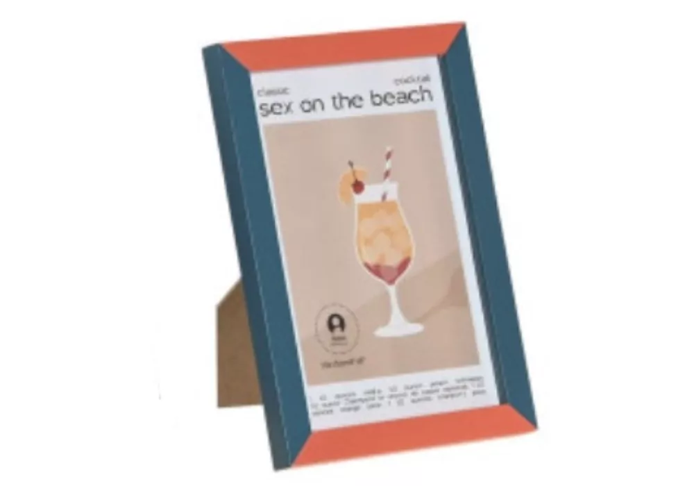 Moldura de foto com lâmina de cocktail