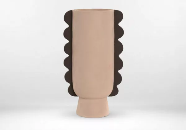 Vaso de grés marrom ONDE Vaso de grés marrom ONDE