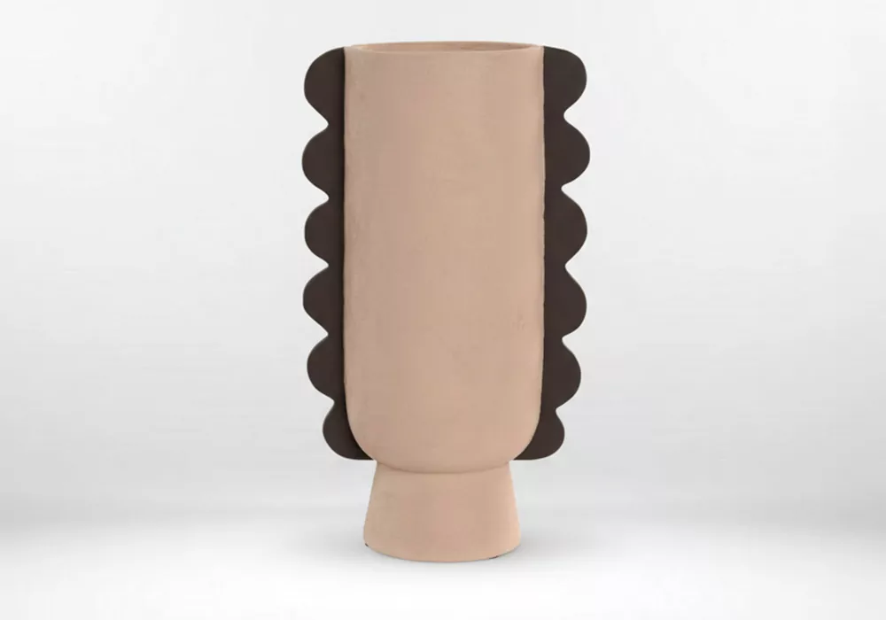 Jarrón gres marrón ONDES