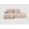 Sofá modular terminal com chaise-longue e puff TINA