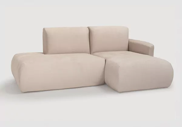 Sofá modular terminal com chaise-longue e puff TINA Sofá modular terminal com chaise-longue e puff TINA
