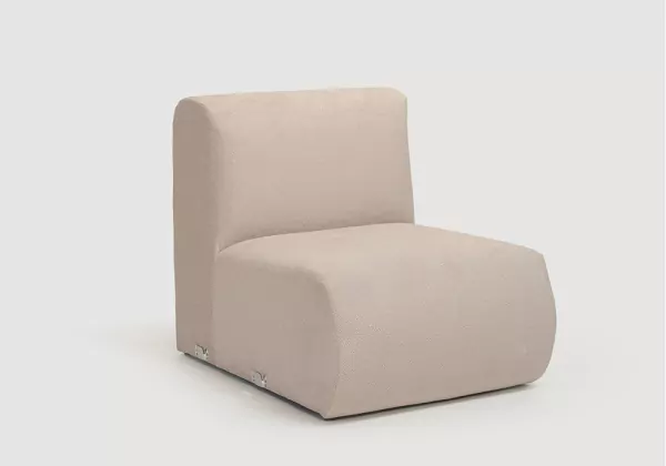 cópia do módulo Chaiseelongue com braço para sofá modular Tina