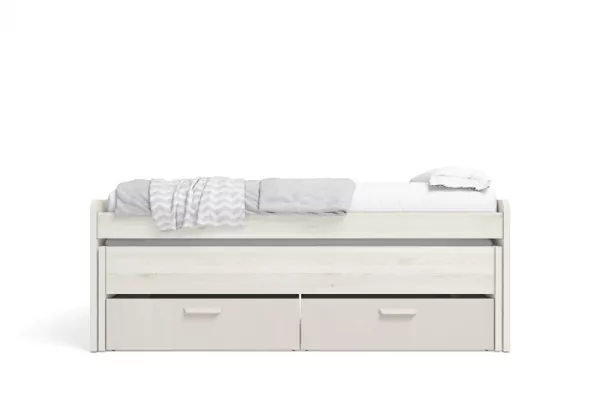 Cama nido doble con cajones 90x190 blanco nordic CLEO