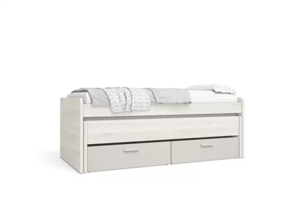 Cama nido doble con cajones 90x190 blanco nordic CLEO