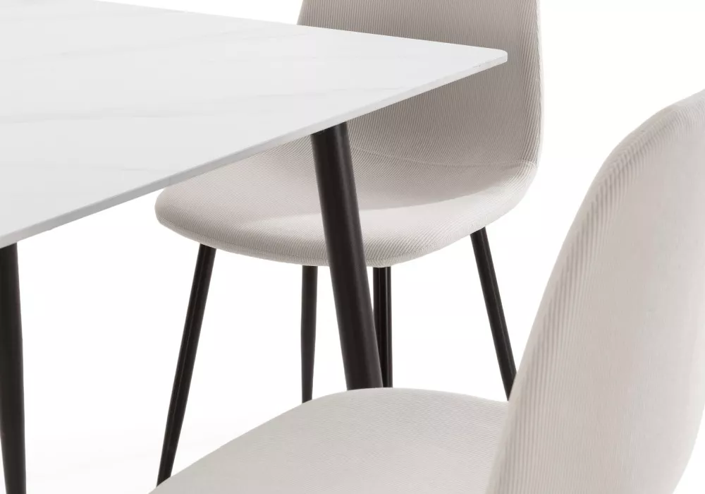 Pack mesa y sillas comedor VAINA detalle pata