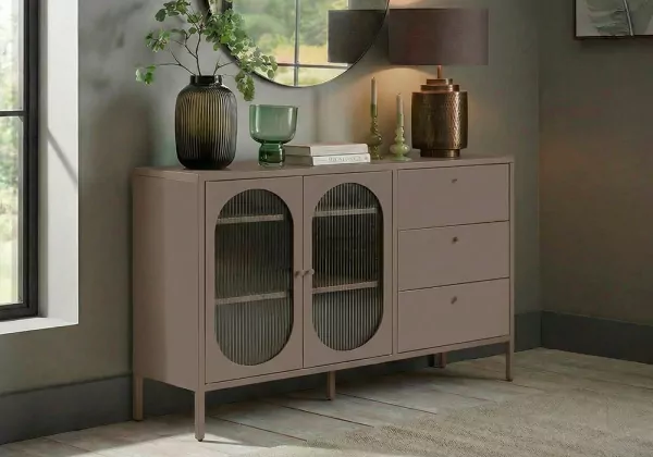 Aparador 2 portas e 3 gavetas metálico COLORS