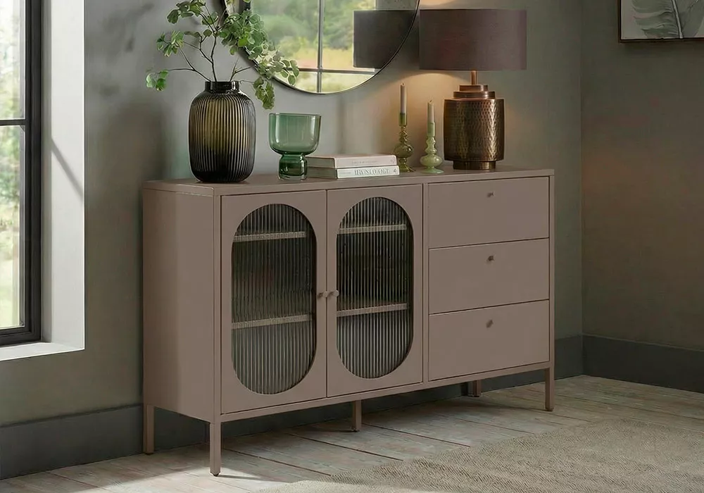 Aparador 2 portas e 3 gavetas metálico COLORS