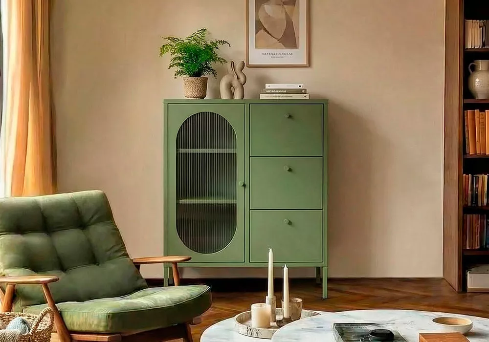 Aparador 1 puerta y 3 cajones metálico COLORS Aparador 1 puerta y 3 cajones metálico COLORS