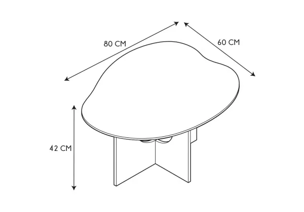 Mesa auxiliar de madera CALI