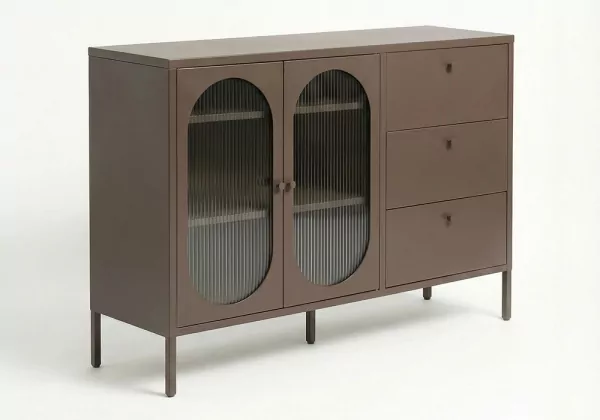 Aparador 2 portas e 3 gavetas metálico COLORS